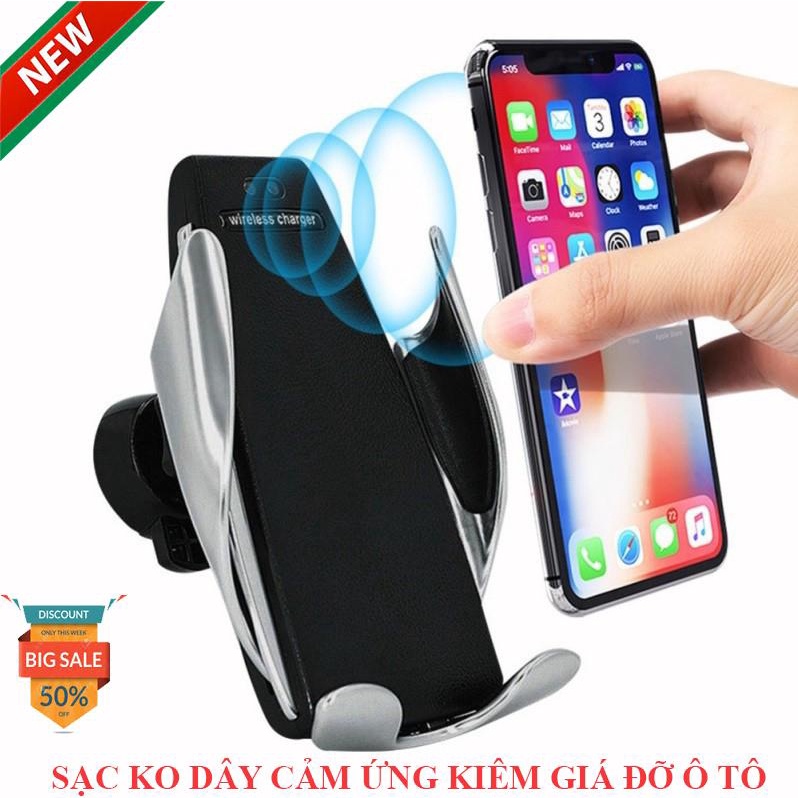 Đế sạc không dây thông minh Xiaomi,Sạc Cảm Biến Thông Minh.Sạc Không Dây Cảm Ứng S5 kiêm giá đỡ điện thoại