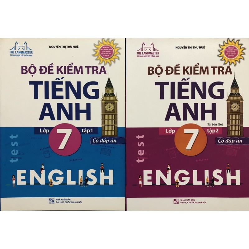 Sách - Bộ đề kiểm tra tiếng anh lớp 7 (Combo 2 tập)