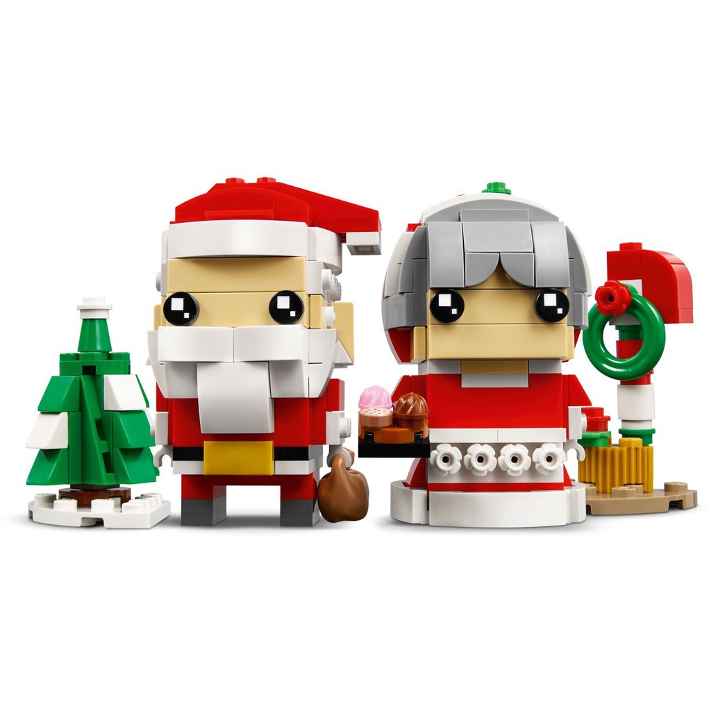40274 Đồ chơi lắp ráp Iego BrickHeadz Mr. & Mrs. Claus - Ông bà