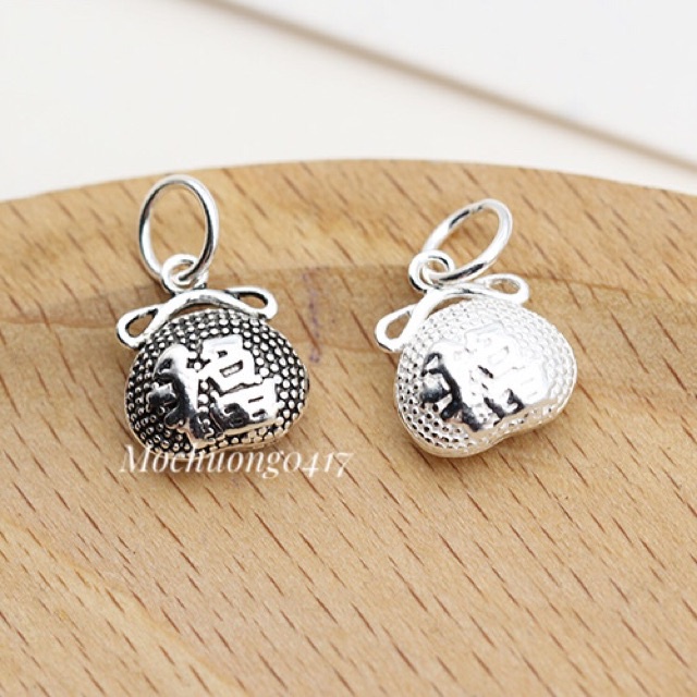 CHUYÊN SỈ  Charm túi tiền bạc hàng siêu đẹp - Bạc tốt loại 1, PH213