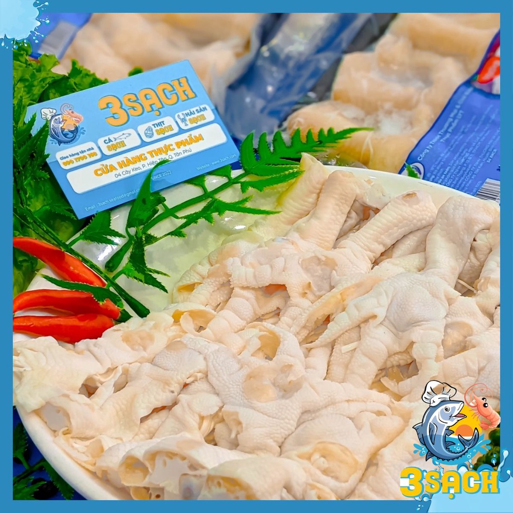 1KG Chân Gà Rút Xương Net Đủ  Thực Phẩm 3 Sạch