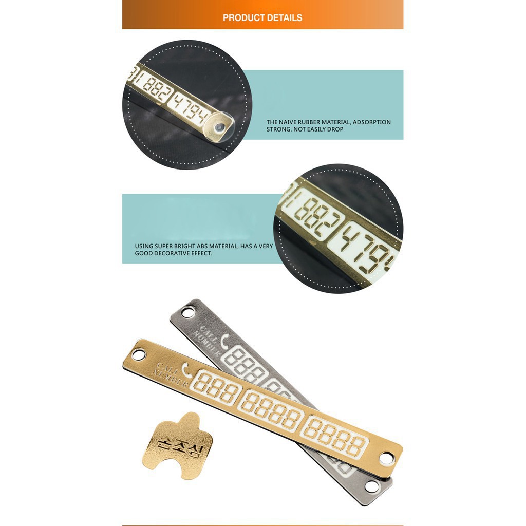 Bảng số điện thoại/thẻ tên đỗ xe hơi có đèn LED màu xanh lá