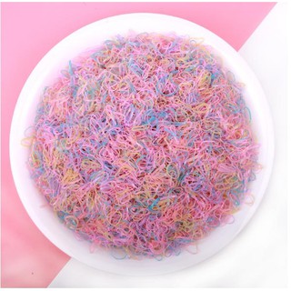 Túi 100g thun cột tóc size tí hon nhiều màu DTOnline (kèm túi zip)