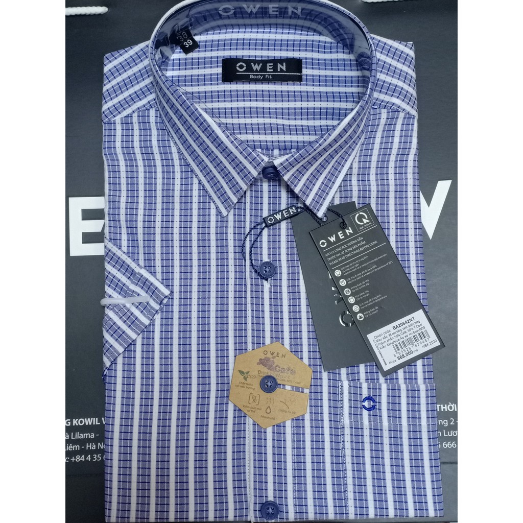 XẢ ÁO LẺ SIZE - Áo sơ mi cộc tay Owen 20642 size 38-39-41