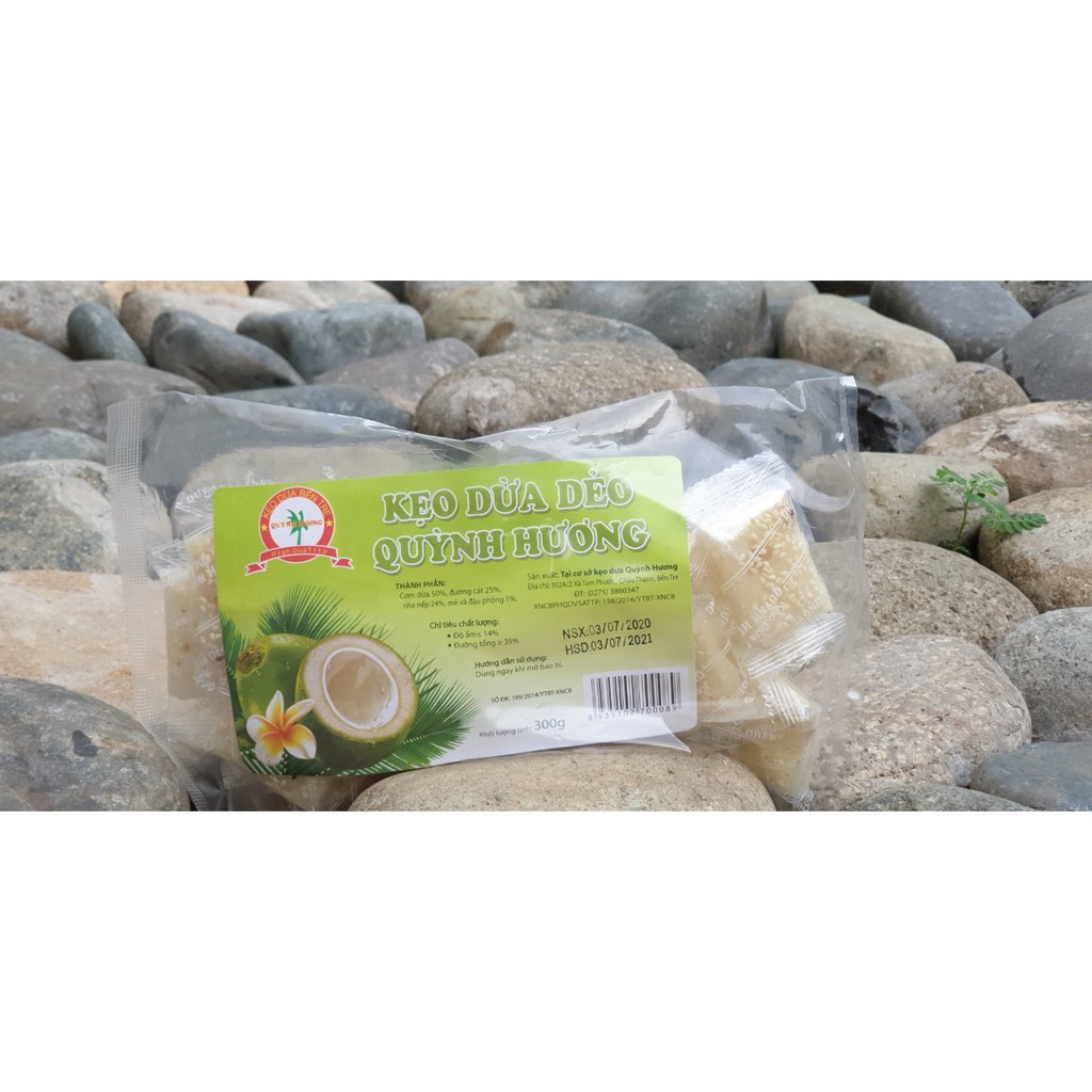 Kẹo dừa dẻo Quỳnh Hương 300g (HÀNG MỚI)- Kẹo dừa Bến Tre