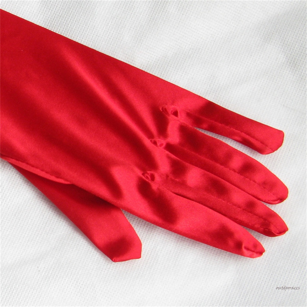 1 Đôi Găng Tay Satin Dài Đeo Cổ Tay Cho Nữ Khi Nhảy Sang Trọng