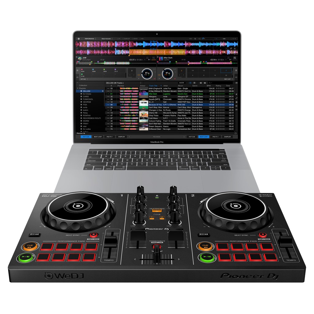 Bàn Smart DJ Controller DDJ-200 chơi được cả điện thoai và laptop  (Pioneer DJ) - Hàng Chính Hãng