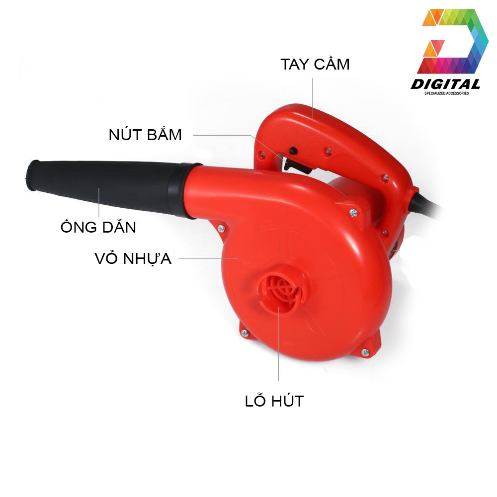 Máy Thổi Bụi &amp; Hút Bụi Đa Năng 2 in 1 Công Suất 1000W Electric Blower