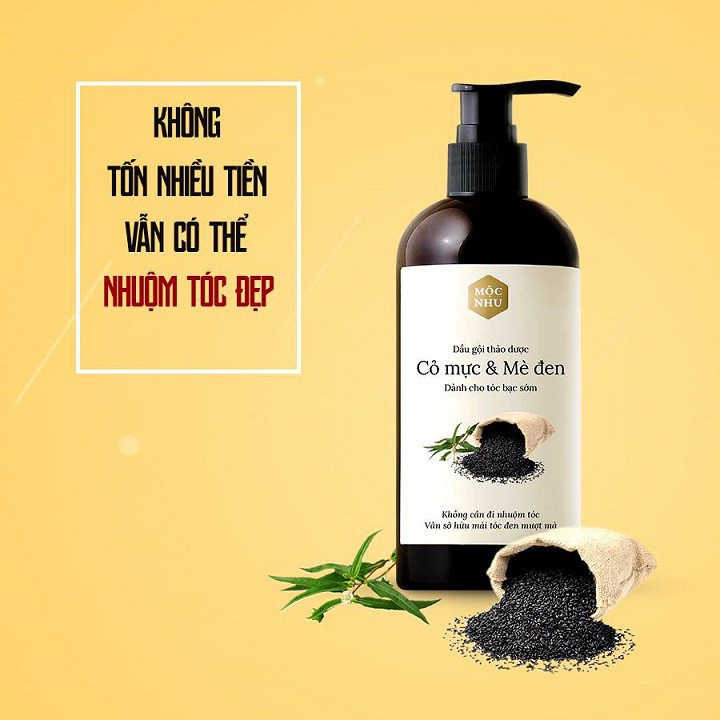 Dầu gội Cỏ Mực Mộc Nhu 300ml phủ đen mái tóc bạc | BigBuy360 - bigbuy360.vn