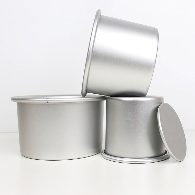Nâng Cao 4/6/8 Inch Khuôn Bánh Nhôm Tròn Phô Mai Khuôn Khay Nướng Bánh