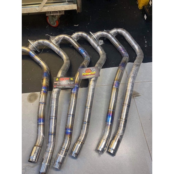 Cổ bô titan dành cho ex150, satria form dài gắn trực tiếp satria có sẵn có cảm biến nhiệt phân loại ex150 dài satria dài