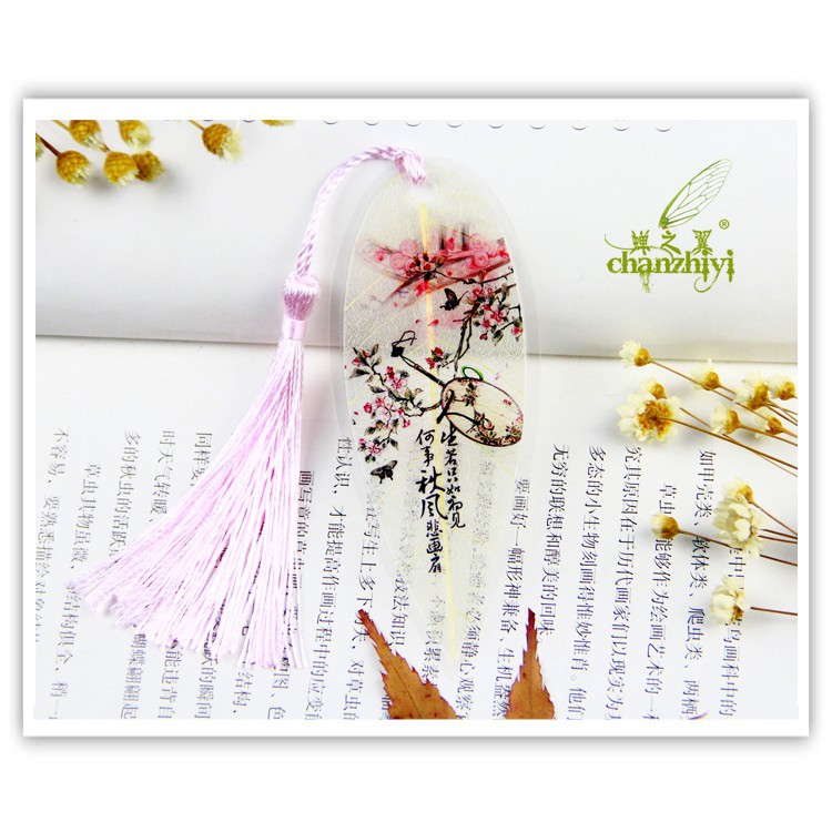 Bookmark gân lá hình hoa bỉ ngạn vong xuyên bookmark cổ trang kẹp sách đánh dấu trang