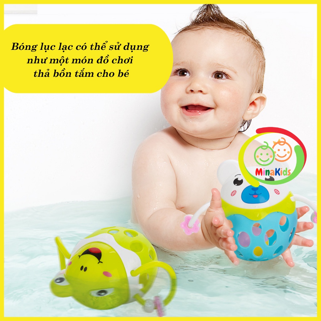Đồ Chơi Lục Lạc Cho Bé Sơ Sinh Bóng Cao Su Thân Mềm Tập Cầm Nắm Gặm Nướu Hình Thú Dễ Thương B20