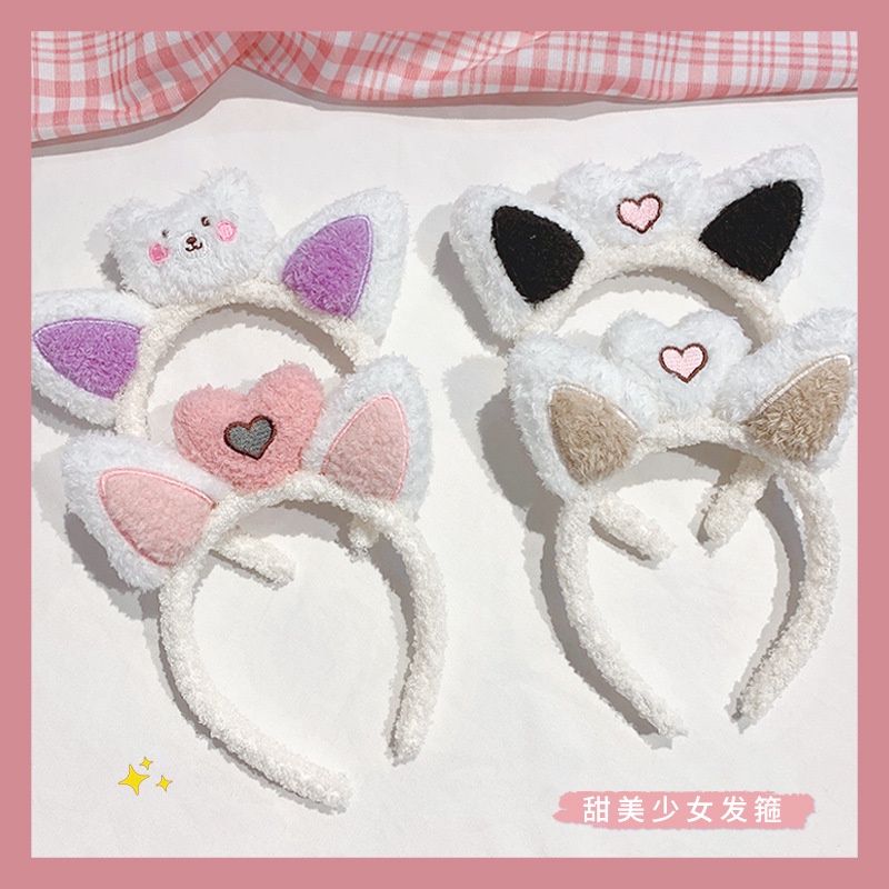 Băng đô rửa mặt kiểu Hàn Quốc dễ thương thời trang thu đông