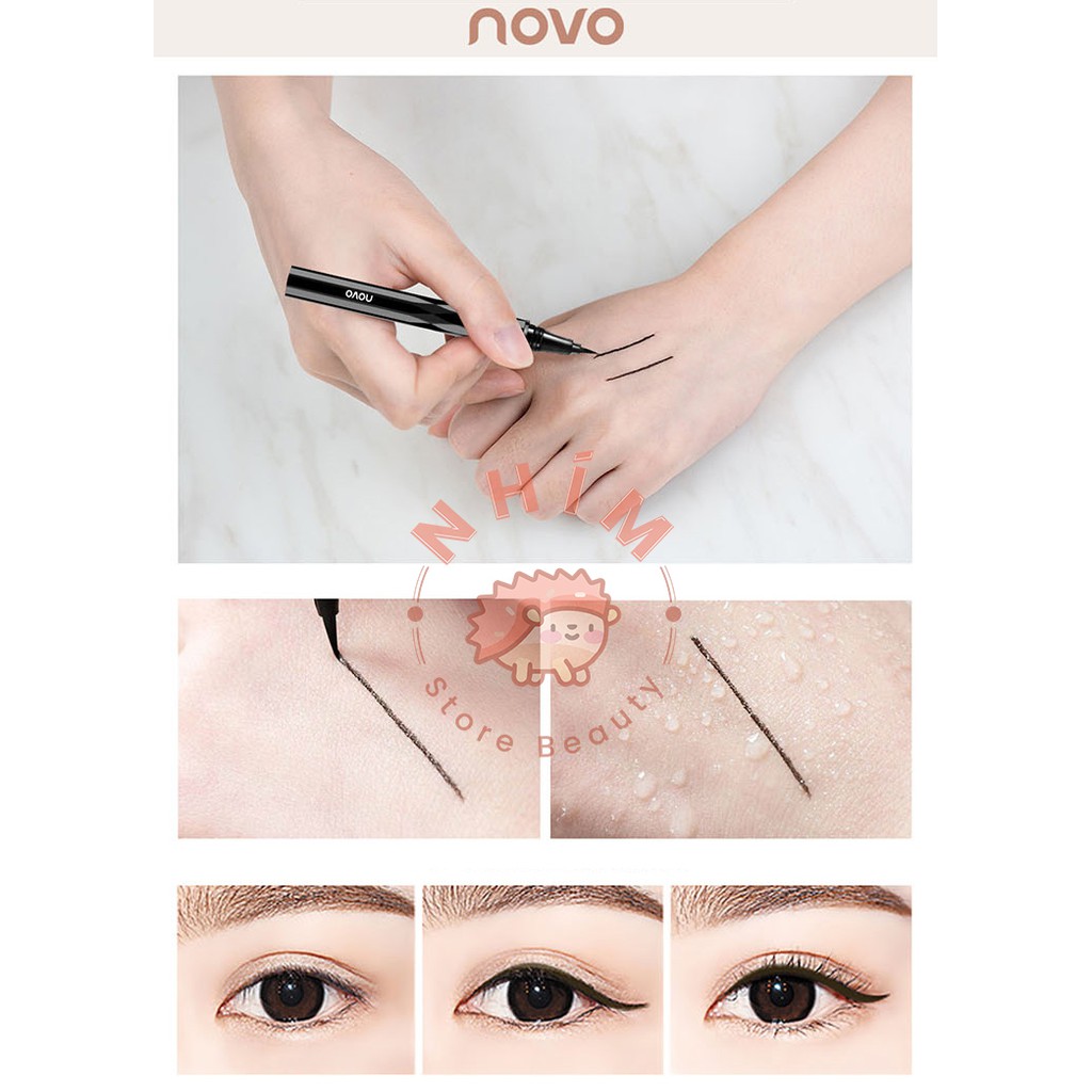 Bút kẻ mắt nước NOVO không lem không trôi thiết kế vân kim cương