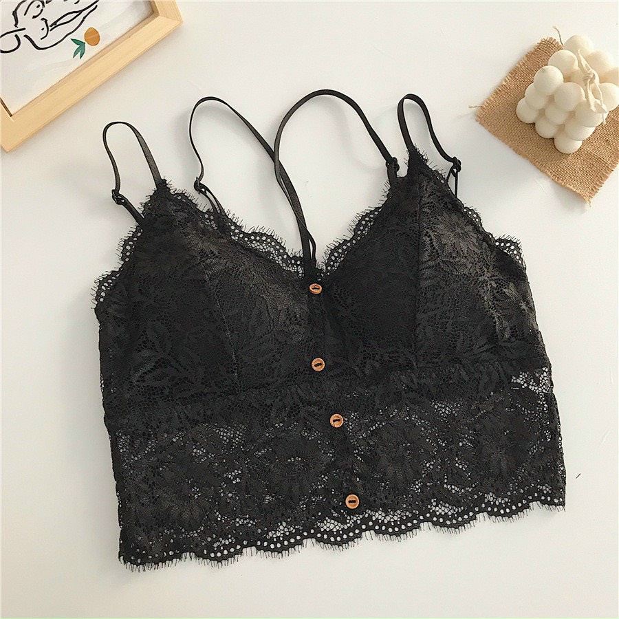 Áo Bra Ren Cúc Bấm Phong Cách Gợi Cảm Sexy Ren Kiểu Dáng Quyến Rũ