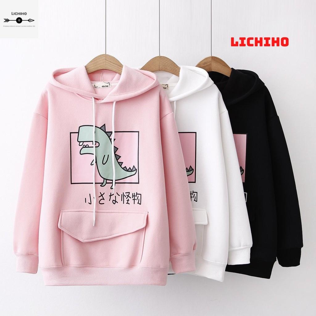 Áo hoodies unisex form rộng KHỦNG LONG AKNM15 LICHIHO jacket nỉ hottrend nam nữ rẻ đẹp dành cho học sinh sinh viên | BigBuy360 - bigbuy360.vn