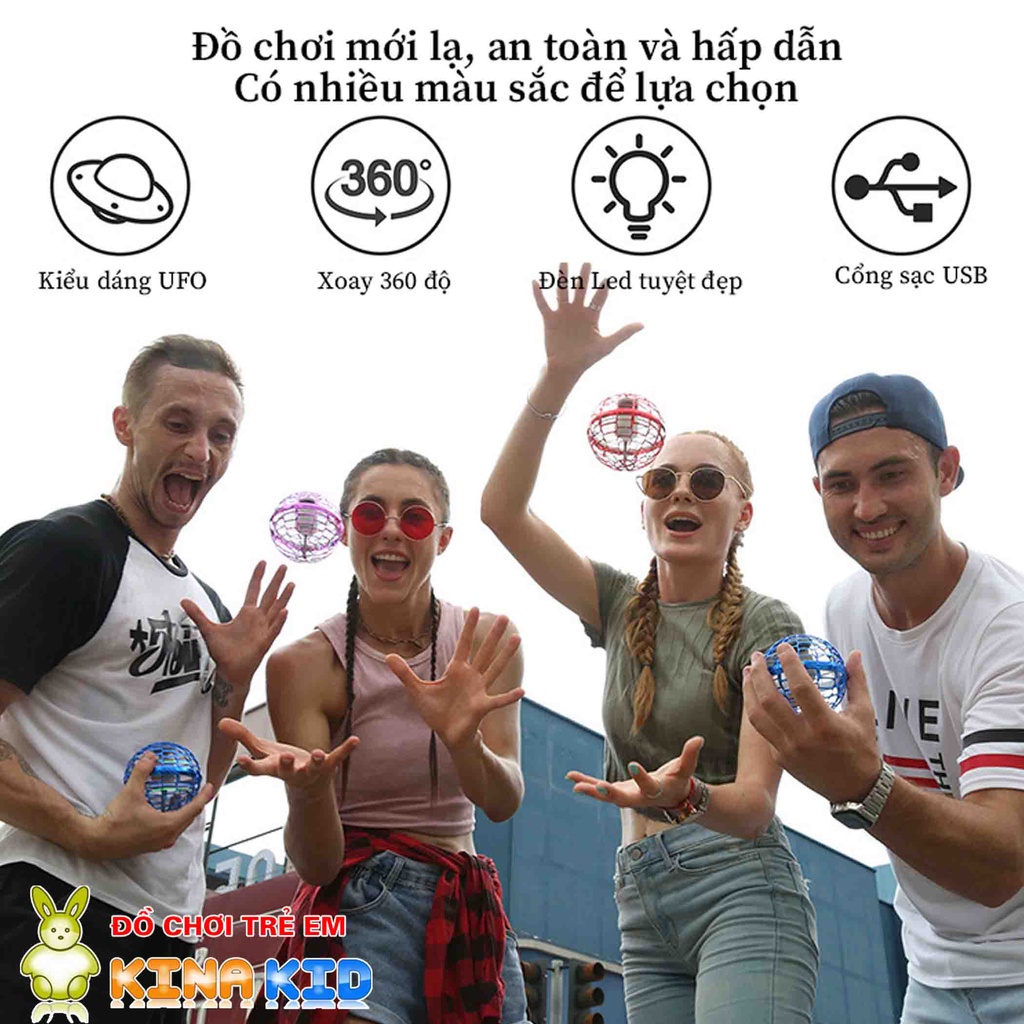 [Mã LIFE0503TOYS1 giảm 10% đơn 150k] Bóng Ma Thuật UFO, Con Quay Bay Hình Quả Cầu Flying Spinner