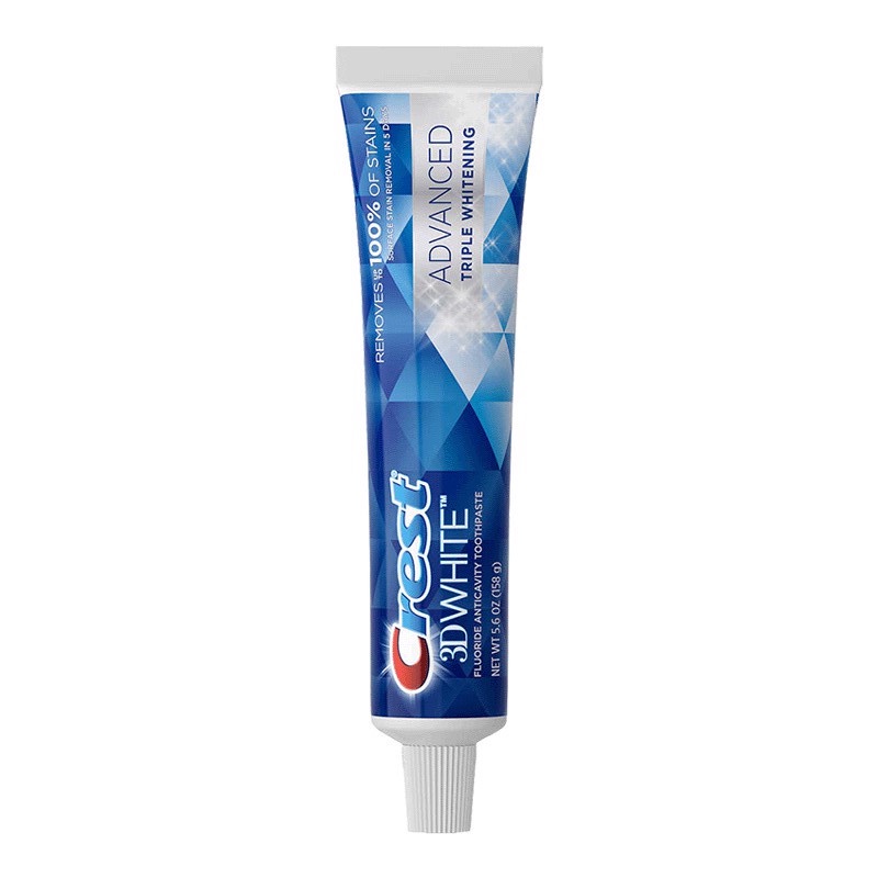 Kem Đánh Trắng Răng Crest 3D White Advanced Triple Whitening 158g Chính Hãng Mỹ