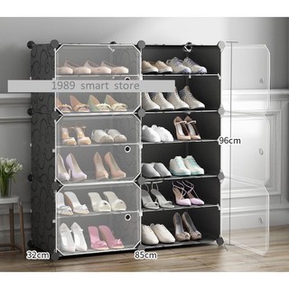 [MỚI VỀ] - TỦ NHỰA ĐỂ GIÀY DÉP KIỂU MỚI 12 Ô (chia ô) CỬA TRẮNG TRONG