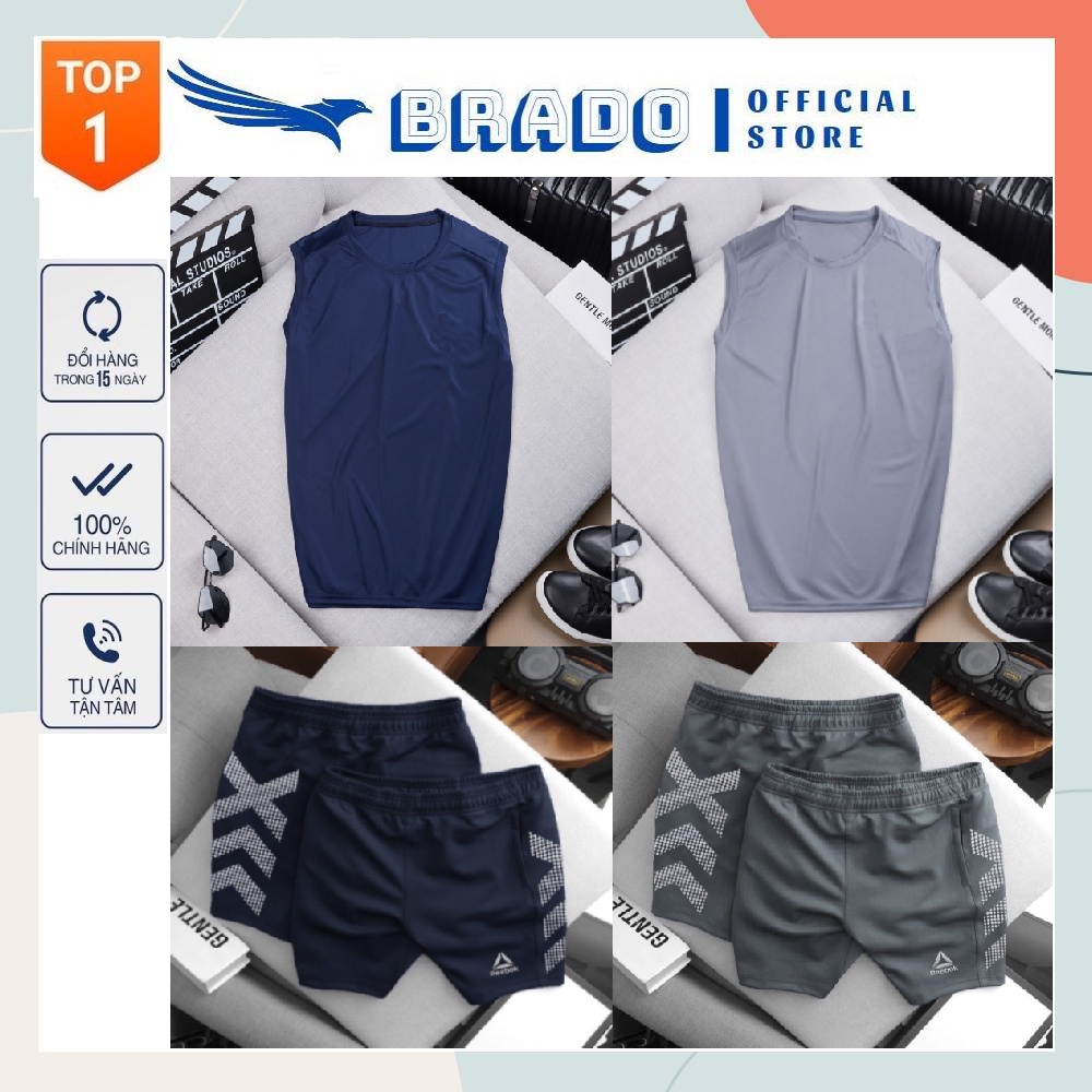 [ 𝐂𝐎𝐌𝐁𝐎 𝐑𝐄𝐄𝐁𝐎𝐊 ] Bộ Quần Áo thể thao nam, tập gym, chơi thể thao, chạy bộ cao cấp chất vải Thun 2 da co giãn