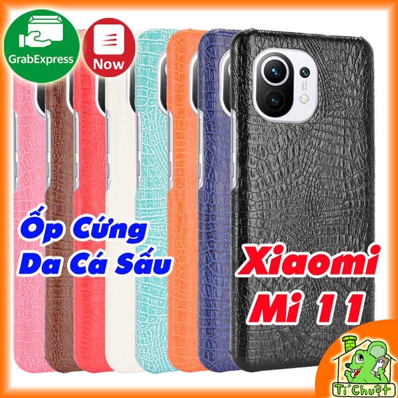 [Cao Cấp] Ốp Lưng Xiaomi Mi 11 Vân Da Cá Sấu