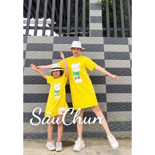 Váy Đôi Mẹ Và Bé du lịch Gấu