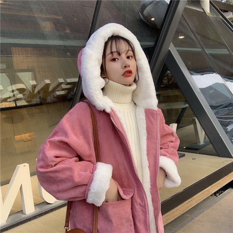 A0006 - Áo khoác vải nhung nữ, mùa đông mặc bao ấm áp | BigBuy360 - bigbuy360.vn