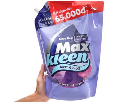 [ Hàng chính hãng]Nước giặt xả Maxkleen Hương nước hoa huyền diệu ,túi 3,8kg tiết kiệm hơn.