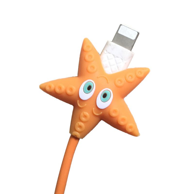 Phụ kiện bảo vệ dây cáp sạc USB hình côn trùng bằng silicon mềm phù hợp cho Iphone