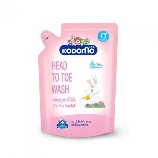 Dầu tắm gội trẻ em Kodomo tắm gội toàn thân, hàng nội địa Thái Lan- Chai Xanh/Hồng 400ml
