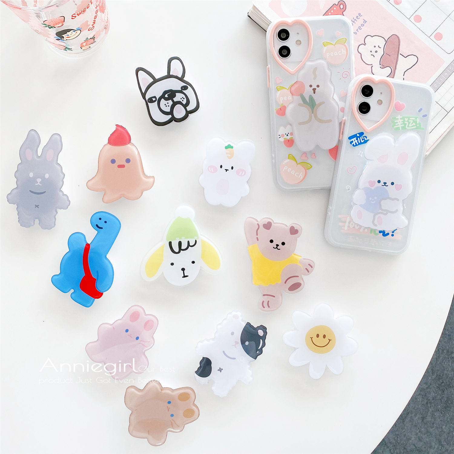 Giá Đỡ Điện Thoại Dạng Nhẫn Hình Khủng Long Xinh Xắn