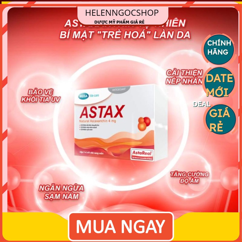 ASTAX MEGA CHÍNH HÃNG viên ngăn ngừa lão hóa cao cấp