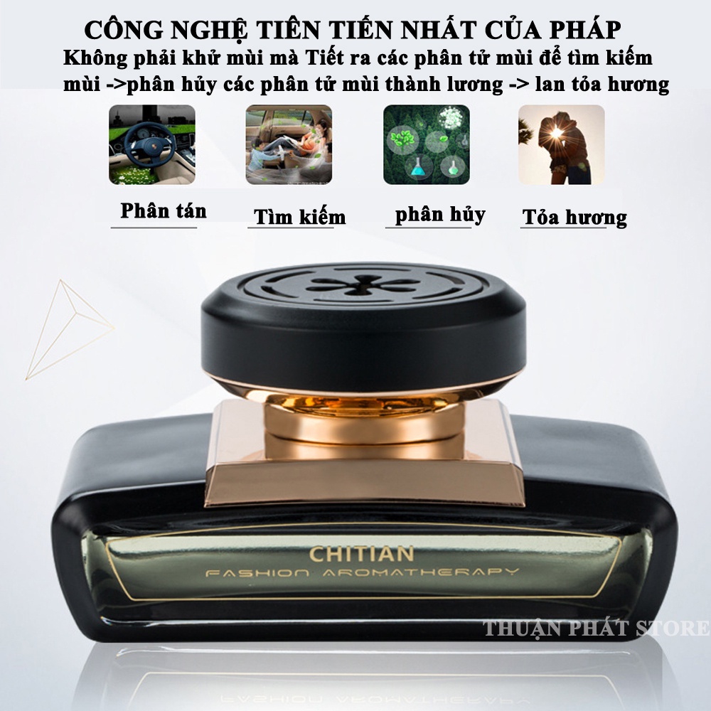 Nước hoa ô tô Chitian chính hãng tinh dầu xe hơi cao cấp đặt taplo ô tô khử mùi chống say xe hoàn toàn từ thiên nhiên