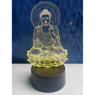 Đèn led 3d Phật, đèn thờ phật.