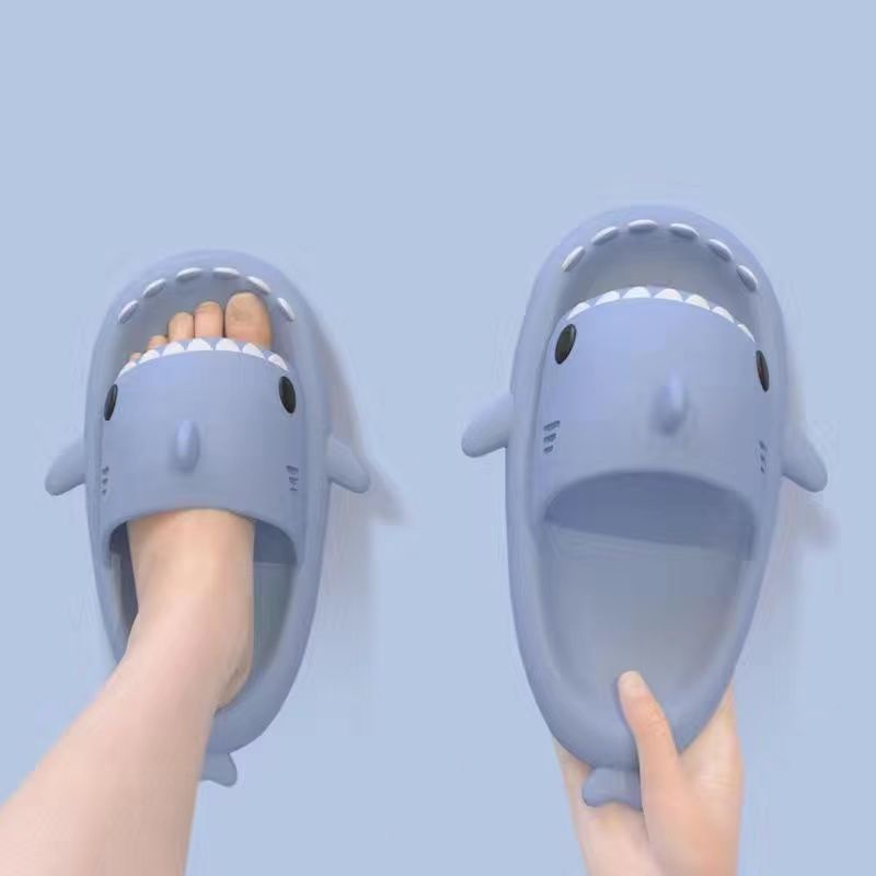 Dép Sandal Quai Ngang In Hình Cá Mập Dễ Thương Thời Trang Mùa Hè Cho Nữ
