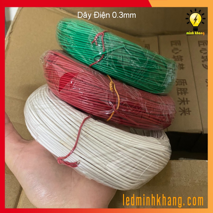 Dây điện 0.3mm nhiều lõi đồng cuộn 100m