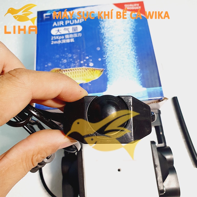 Máy Sủi Oxy Wika 10W Siêu Êm - Máy Oxi Êm Cho Bể Cá