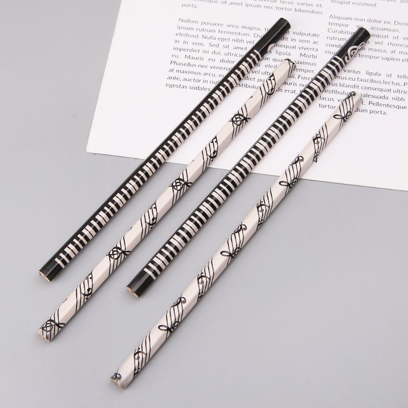 Set 4 Bút Chì Gỗ Họa Tiết Đàn Piano Độc Đáo