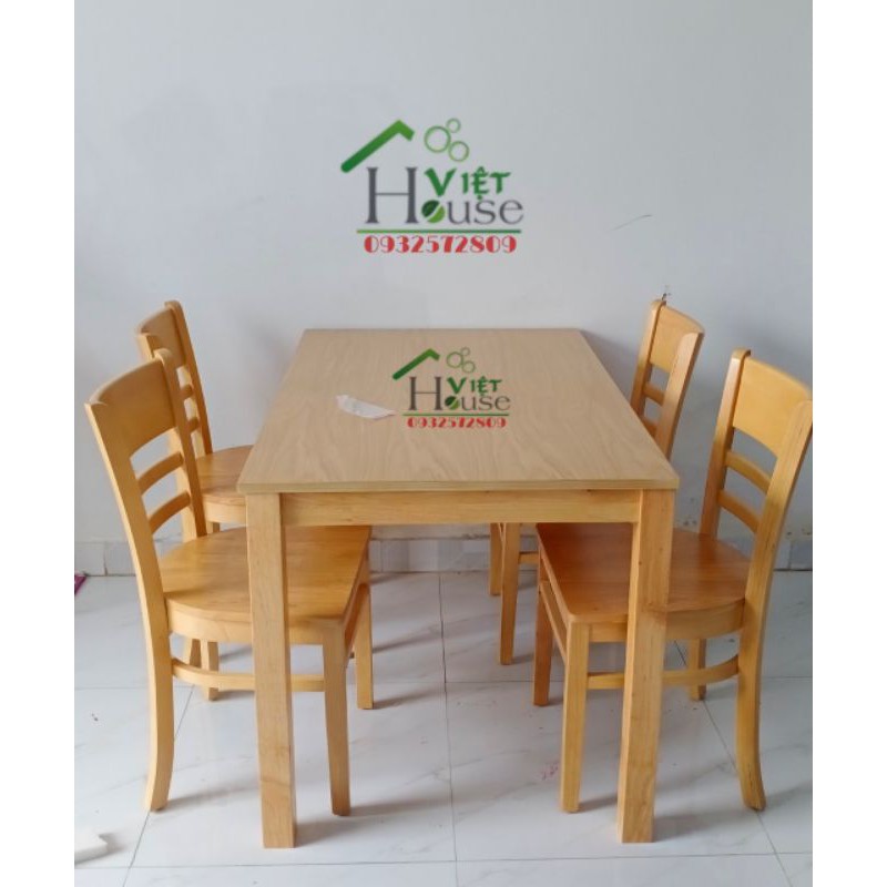 Bộ bàn ăn 4 ghế mặt gỗ giá rẻ (Freeship nt HCM) | BigBuy360 - bigbuy360.vn