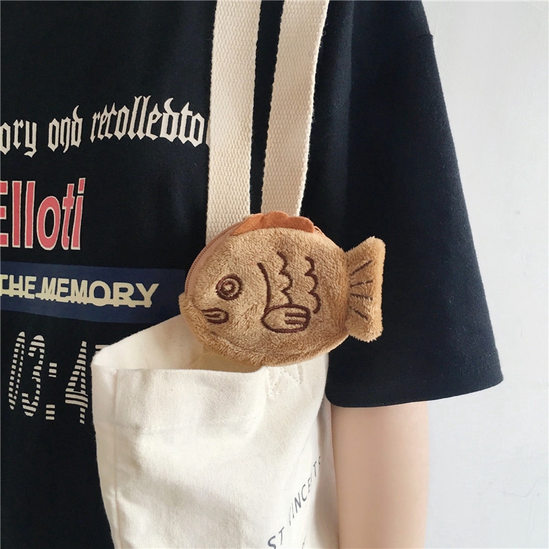 Personality Creativity Japanese Taiyaki Coin Purse Cute Mini Fish Shape Coin Bag