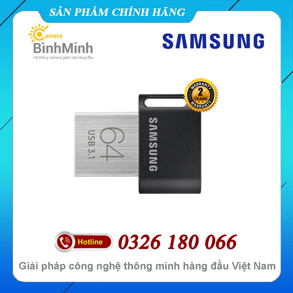 USB Boot Cứu Hộ 3.1 16GB 32GB 64GB SamSung Fit Plus USB3.1 - Tốc Độ Đọc 200 MB/s - BH 2 Năm