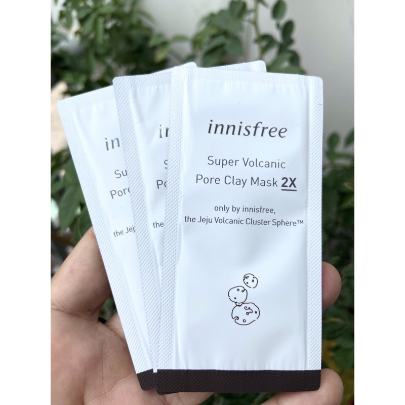 [Sample] Mặt Nạ Đất Sét Dành Cho Mụn Đầu Đen Innisfree Super Volcanic Pore Clay Mask 2X 3g | Thế Giới Skin Care