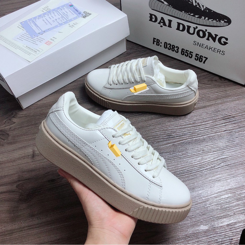 PUMA đế nâu bản trung [TẶNG MÓC KHÓA - FULL BOX] giày PUMA đế nâu bản trung giày thể thao PUMA đế nâu bảng trung nam nữ