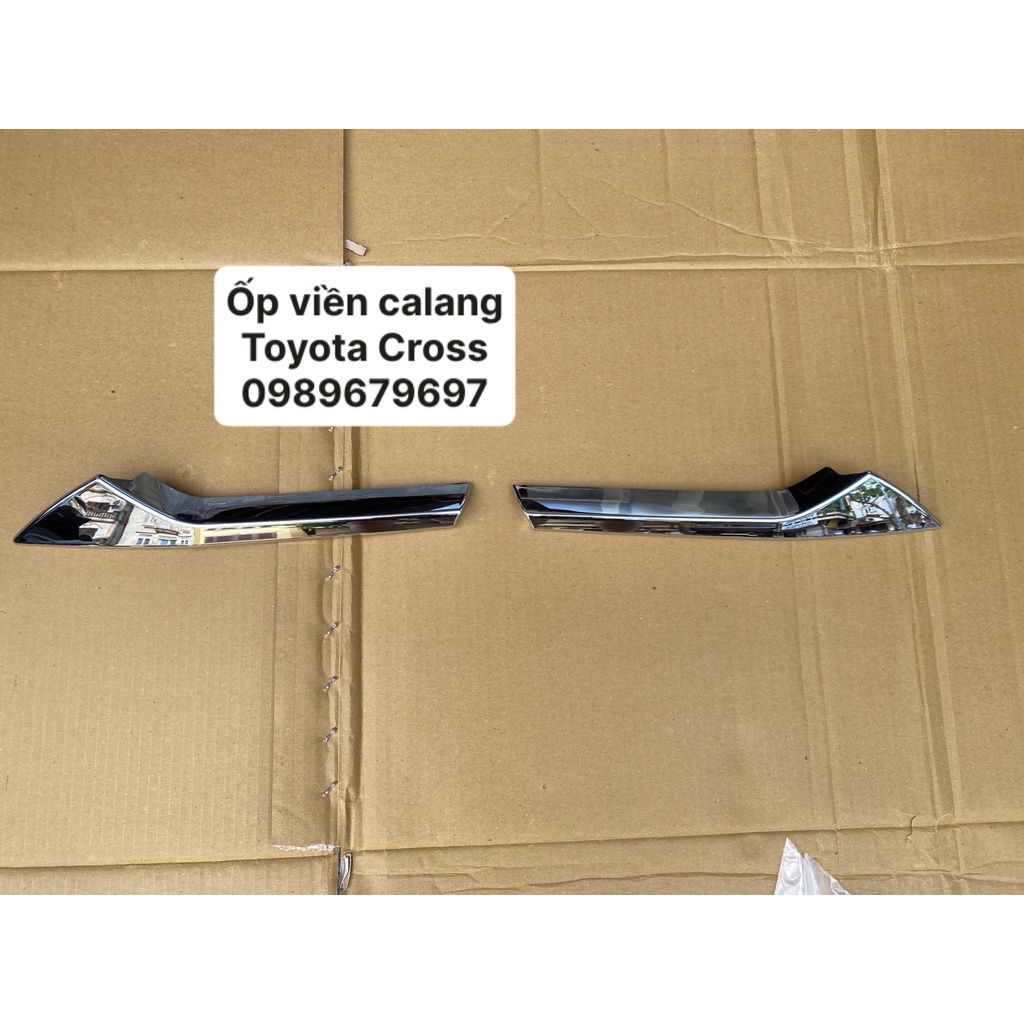 Ốp viền đèn gầm xe Toyota Cross 2020, 2022, Bộ ốp viền gầm mạ crom, nẹp mạ ca lăng, nẹp mạ tay cốp