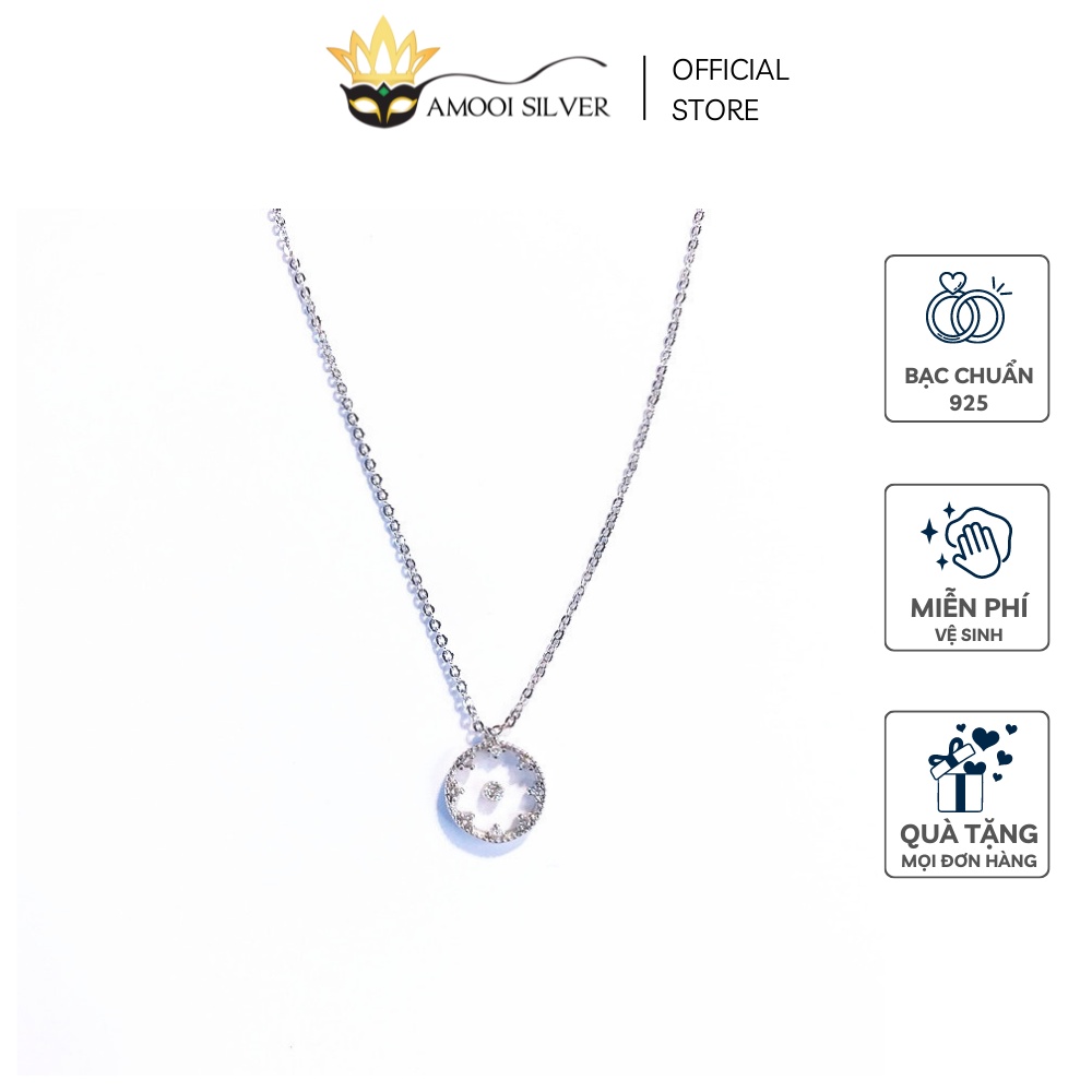 Dây chuyền bạc S925 mặt trời - Amooi Silver AD11