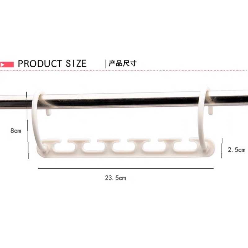 MÓC TREO QUẦN ÁO THÔNG MINH TIẾT KIỆM DIỆN TÍCH ( Bộ gồm 8 móc)