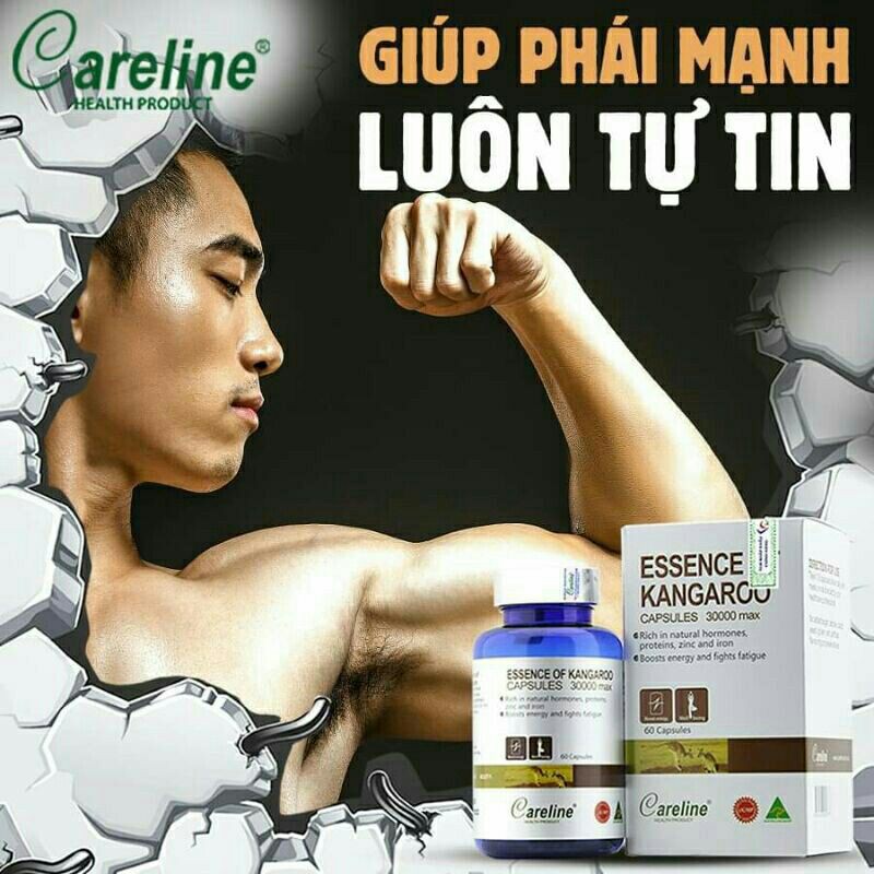 Careline Essence Of Kangaroo 60 Viên - Viên Uống Tăng Cường Sinh Lý Nam