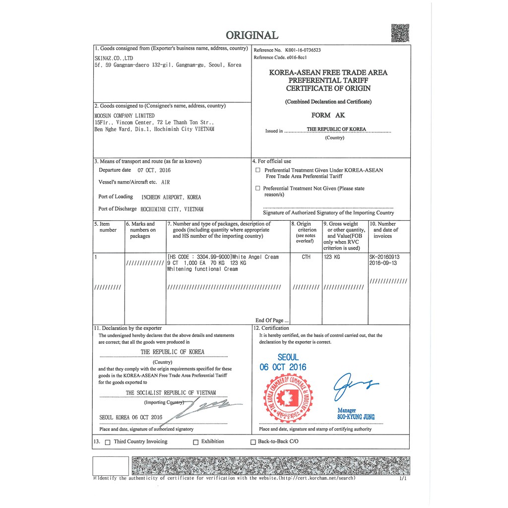 Kem White Angel Skinaz Hàn Quốc dưỡng trắng da