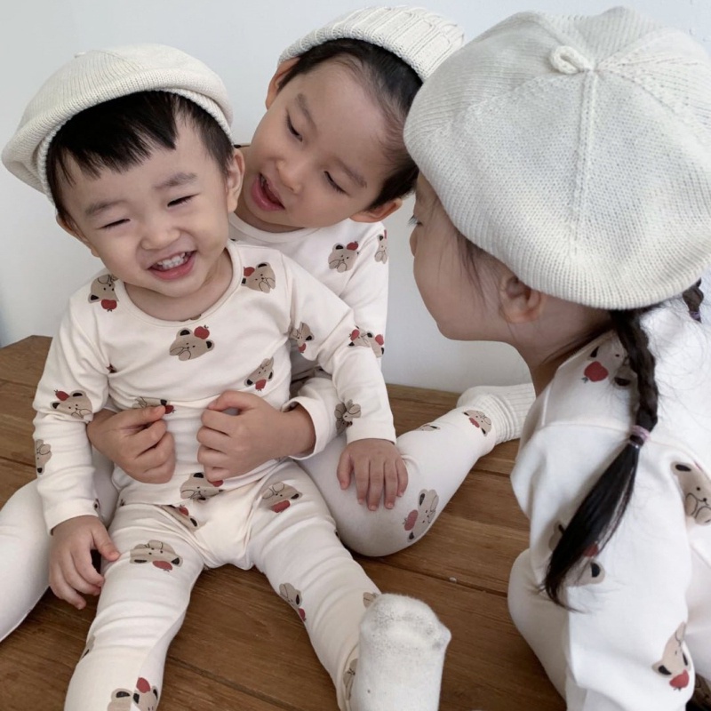 Bộ đồ ngủ tay dài mềm mại thoải mái dành cho bé 0-3 tuổi